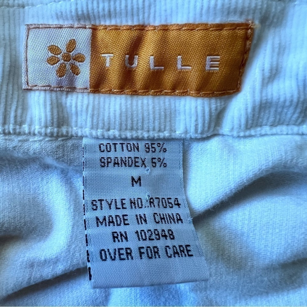 Tulle white corduroy blazer jacket size medium juniors - Picture 7 of 8
